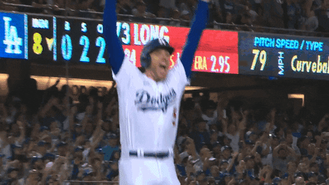 Freddie Freeman Jumping In Celebration GIF