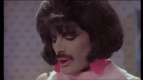 Freddie Mercury Cute Wink GIF