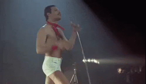 Freddie Mercury Fired Up Performance GIF
