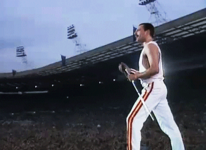 Freddie Mercury Foot Stomp Moves GIF