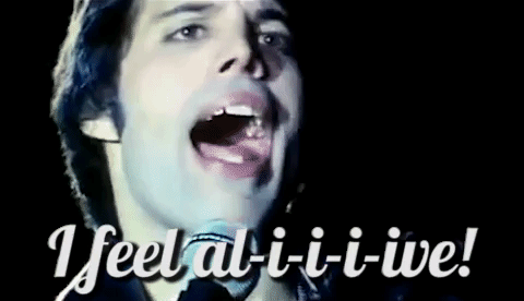 Freddie Mercury I Feel Alive GIF