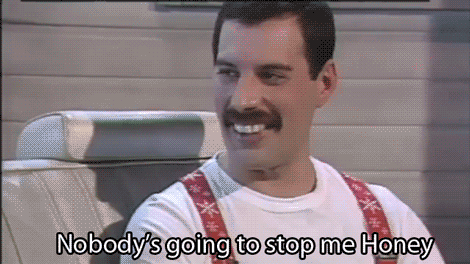 Freddie Mercury Nobodys Going To Stop Me GIF