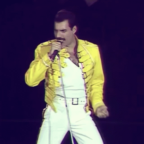 Freddie Mercury Queen Live At Wembley GIF