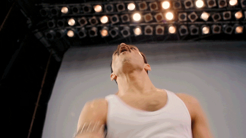 Freddie Mercury Superman Pose GIF