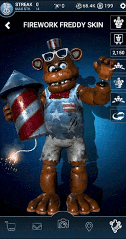 Freddy Bear Holding Firework