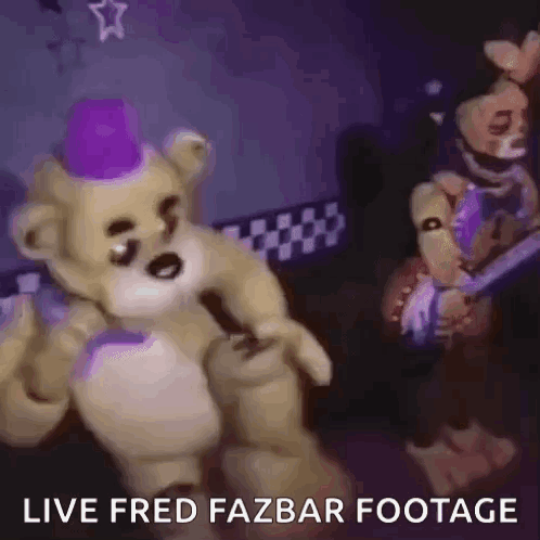 Freddy Fazbear From Five Nights At Freddy 'S Is Playing A Guitar In A Room . GIF