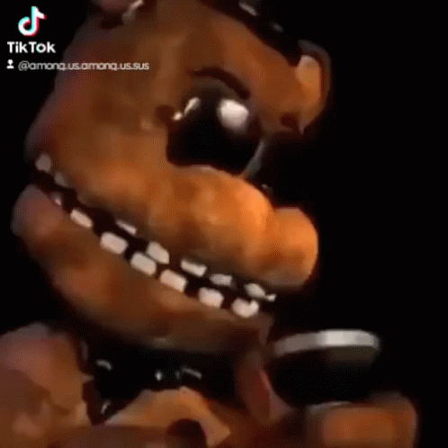Freddy Fazbear From Five Nights At Freddy's With Sunglasses And Hat GIF