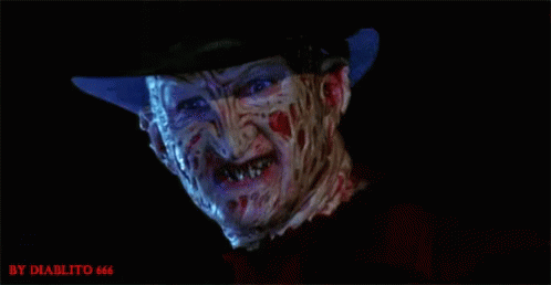 Freddy Krueger From A Nightmare On Elm Street With Mouth Open GIF
