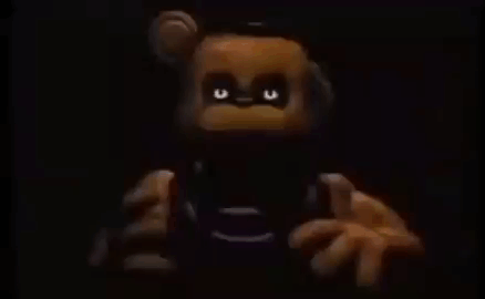 Freddy the Bear Holding Remote