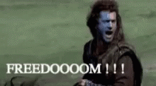 Free At Last Freedom Braveheart GIF