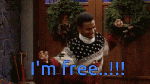 Free At Last I'm Free Carlton Banks GIF