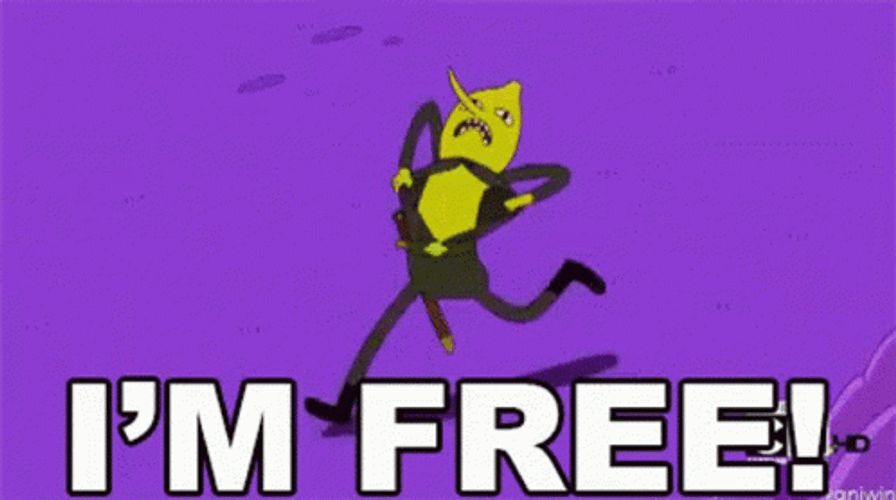 Free At Last I'm Free Earl Of Lemongrab GIF