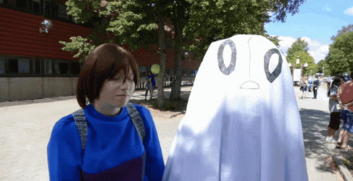 Free Ghost Hug Sad Girl GIF