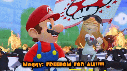 Freedom For All Mario GIF
