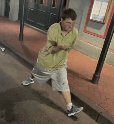 Freeze Man While Walking On Street GIF