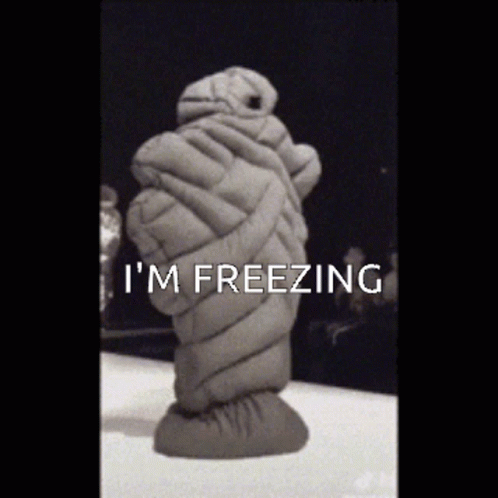 I'm Freezing Walking Covered In Thick Blankets GIF