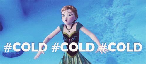 Anna Running Cold Freezing GIF