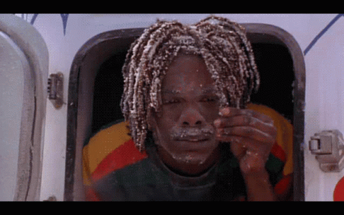 Freezing Dreadlocks Of A Guy GIF