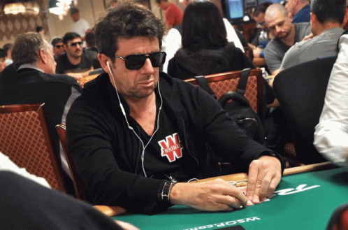 French Actor Patrick Bruel Playing Poker GIF