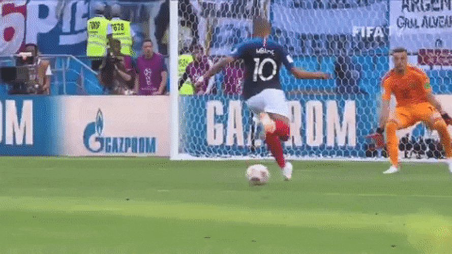 French Football Player Kylian Mbappe Goal Point GIF
