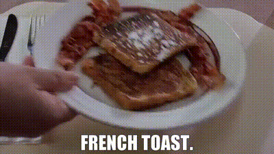 French Toast Plate Presentation GIF