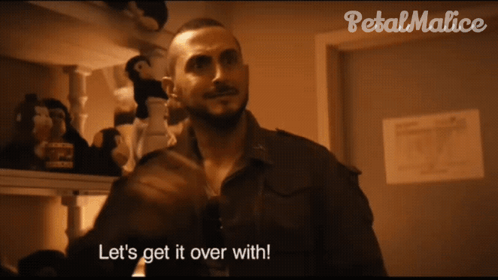 Frenchie Boy Saying Lets Get It Over With GIF