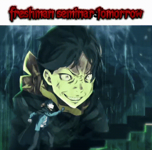Freshman Seminar Man with Green Face