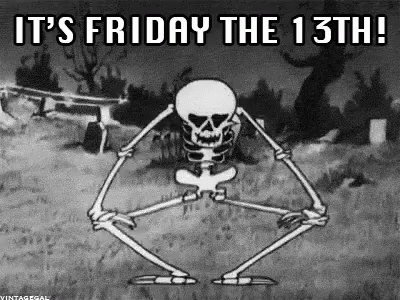 Friday 13th Animated Skeletal Dancing GIF