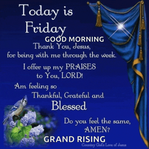 Friday Blessings And Prayers Quotes Happy Friday Meme GIF