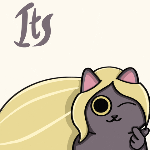 Friday Cat Animated Winking GIF