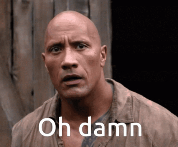 Friday Damn Surprised Dwayne The Rock Johnson GIF