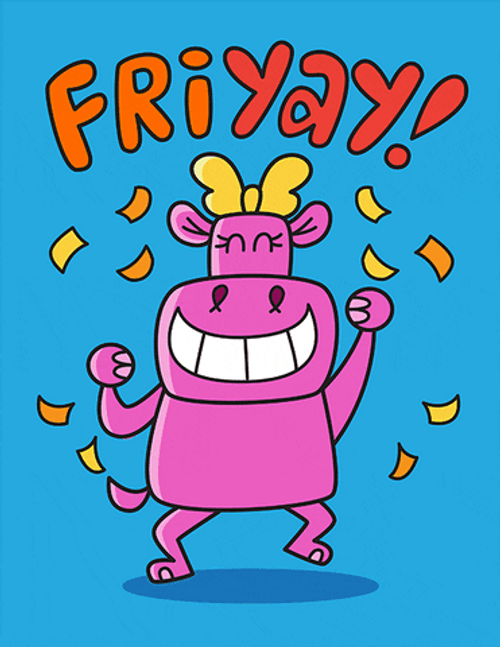 Friday Dance Fri Yay Pink Cow GIF