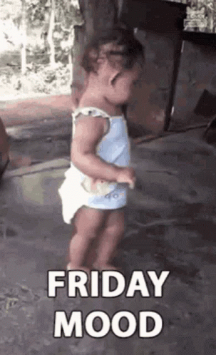 Friday Mood Little Girl Dancing GIF