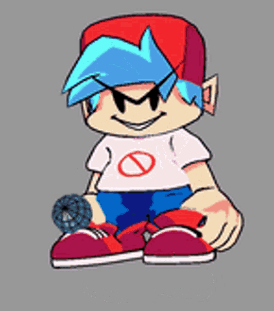 Friday Night Funkin Boyfriend Evil Smile GIF