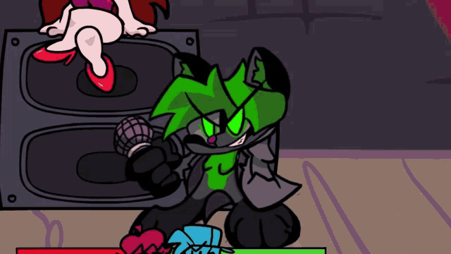 Friday Night Funkin Evil Green Mouse GIF