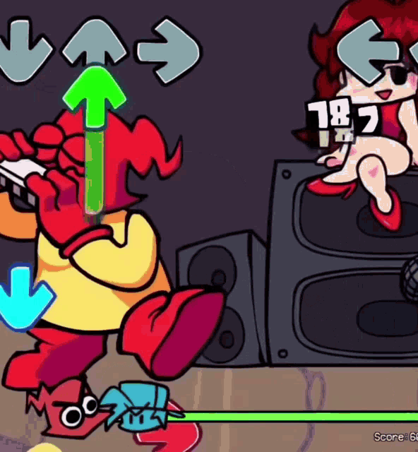 Friday Night Funkin Plok Playing Instrument GIF