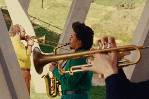 Friday Vibes Bugle Jamming Making Music GIF