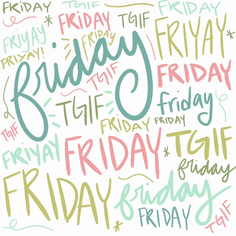 Friday Vibes Doodle Text GIF