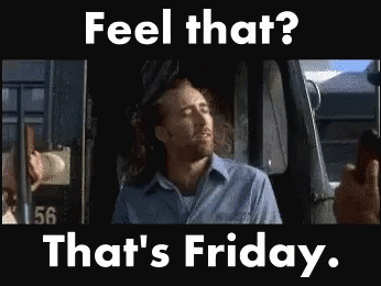 Friday Vibes Nicolas Cage GIF