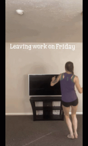 Friday Work Meme Woman Dancing Sideways GIF