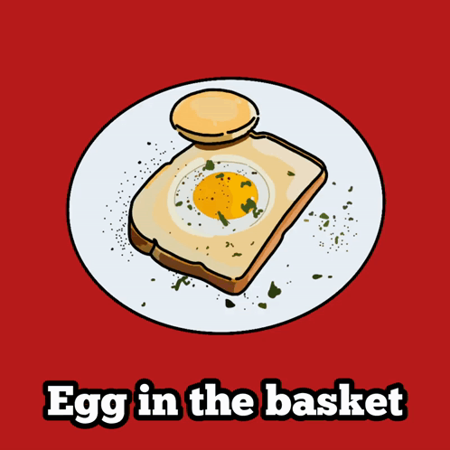 Fried Egg on Toast Egg in the Basket