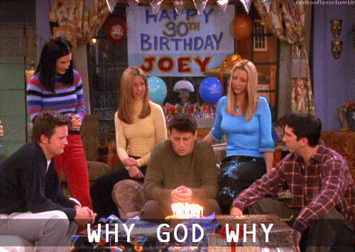 Friends Birthday Celebration Joey Complaining GIF