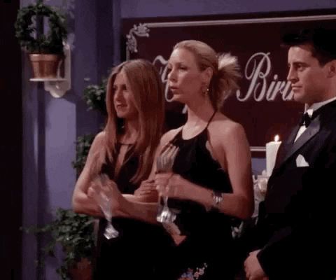Friends Birthday Celebration Phoebe Buffay Cheering GIF