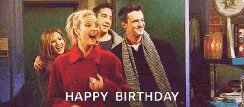 Friends Birthday Excited Jumping Phoebe GIF