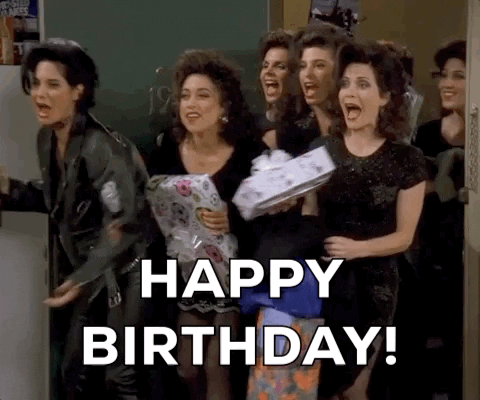 Friends Birthday Greeting Joey's Sisters GIF