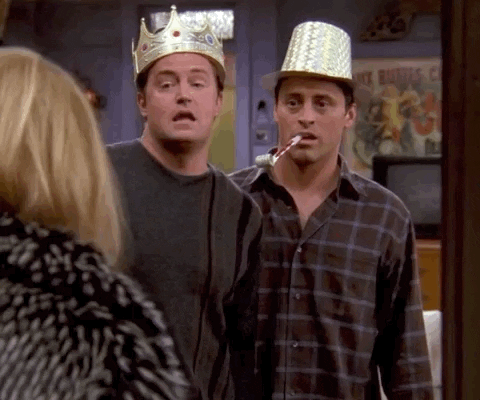 Friends Birthday Joey Tribbiani Party Horn GIF