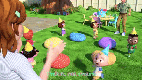 Friends Birthday Party Song Cocomelon GIF