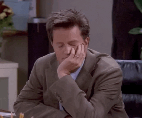 Friends Chandler Bing Asleep GIF