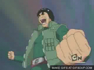Friends Cheering Rock Lee GIF