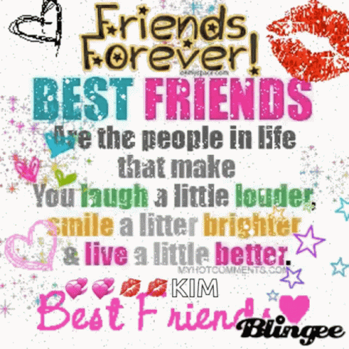 Friends Forever Best Friends Poster GIF